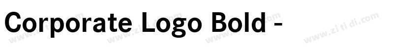 Corporate Logo Bold 字体转换